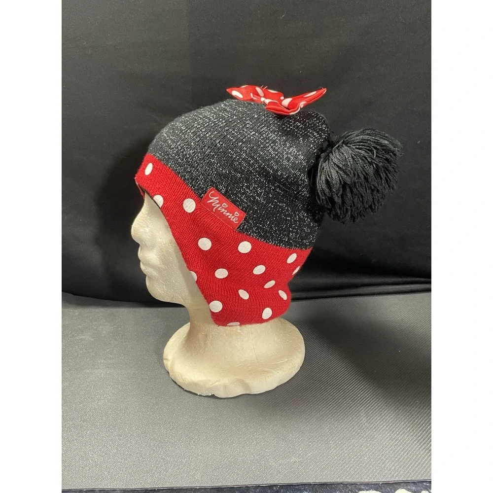 Disney Minnie Mouse Girls Polka Dot Winter Hat Beanie Ear‎ Warmer for Toddlers
